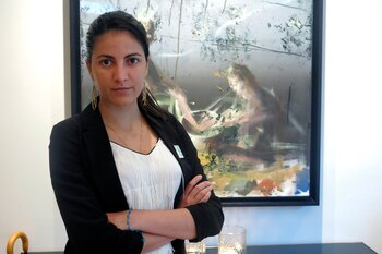 En la imagen la opositora