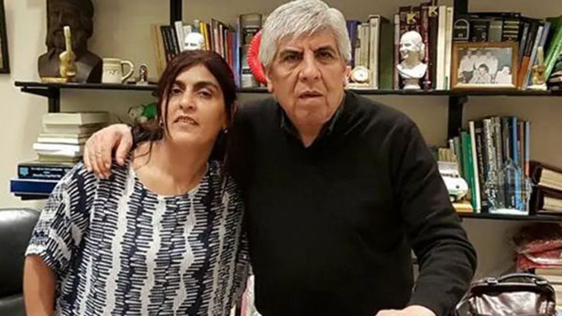Hugo Moyano y su hija Karina