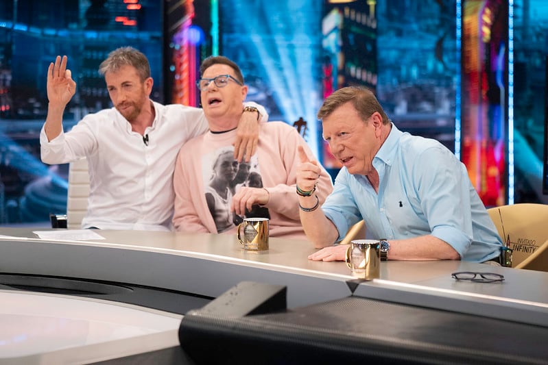 Los Morancos durante su visita a