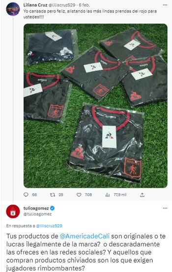 Tulio Gómez arremete contra una vendedora de camisetas del América.