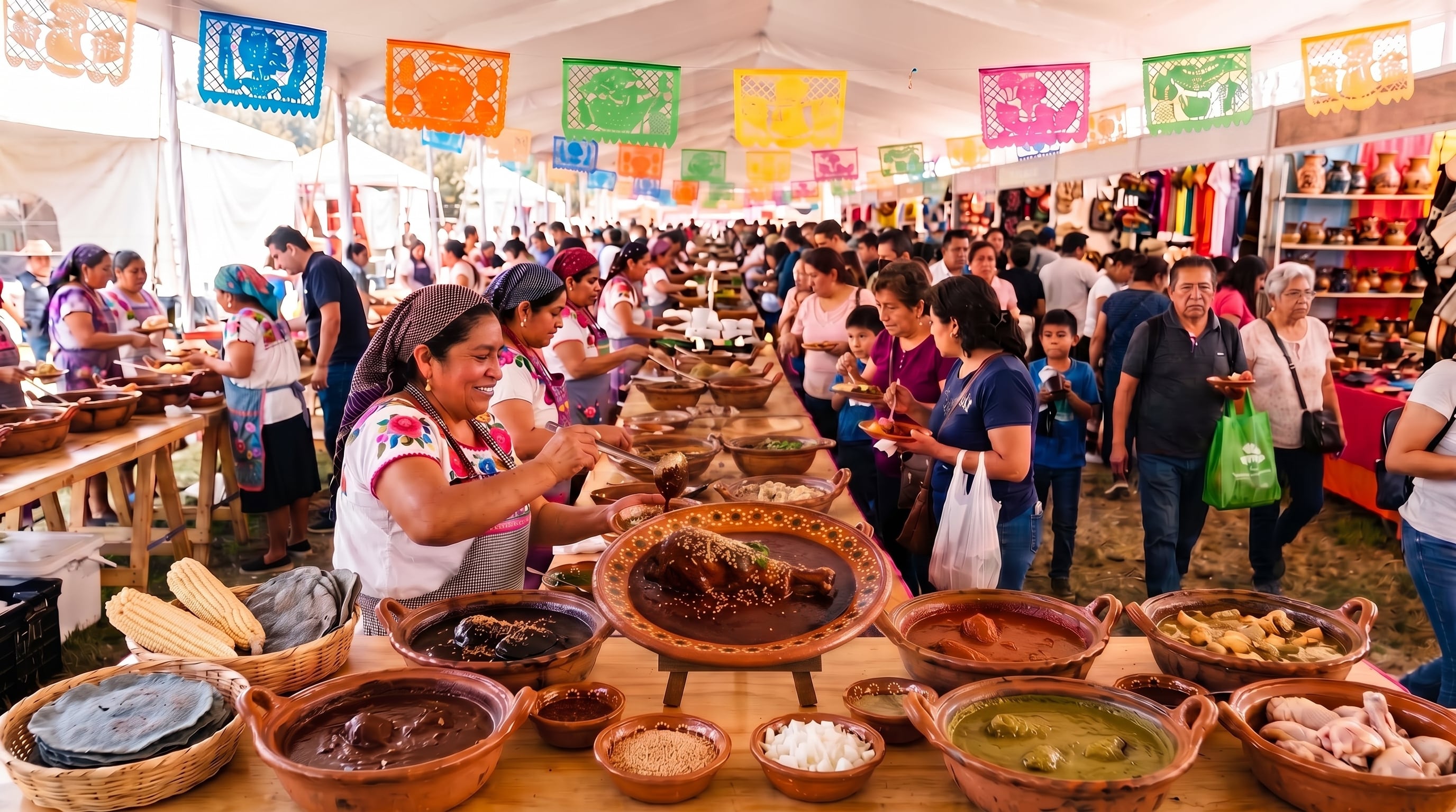 Uno de los atractivos previstos para la Feria Nacional del Mole será la realización de la Enmolada Más Grande del Mundo. (Imagen Ilustrativa Infobae)