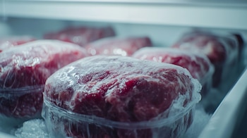 Aunque la carne congelada sea