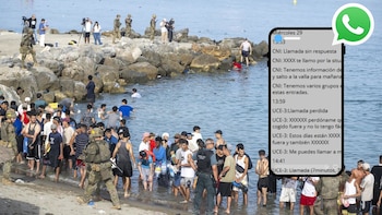 Las conversaciones de WhatsApp entre el CNI con la Delegación del Gobierno y la Guardia Civil los días previos a la entrada masiva de migrantes a Ceuta