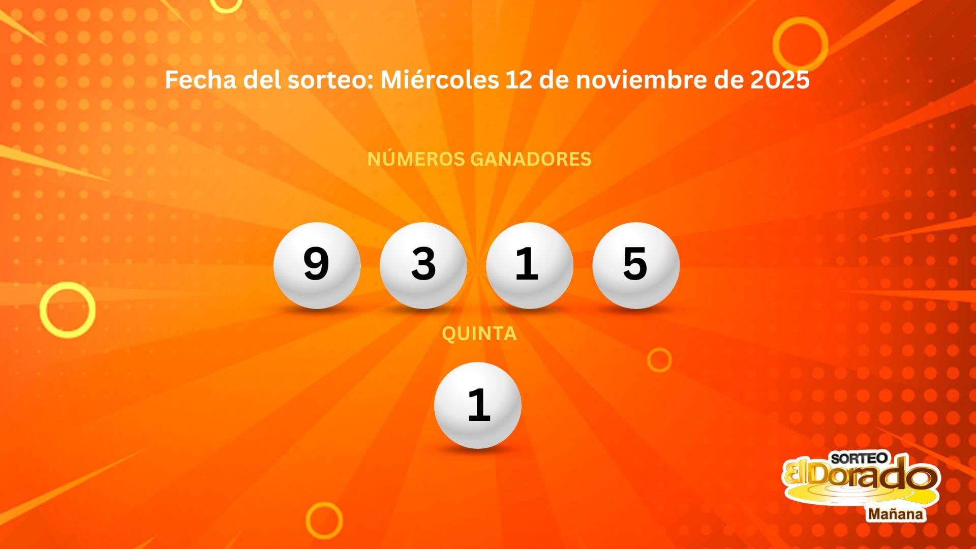 Estos fueron los números sorteados del 12 de noviembre de 2025 en la Lotería El DoradoCrédito: Jovani Pérez/Infobae