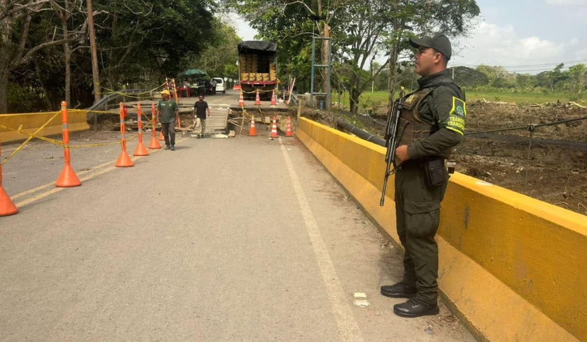 Retén Policía Nacional - crédito Policía Nacional