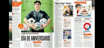 El especial del diario Esto sobre el cumpleaños número 18 de Gilberto Mora, en el que apareció Juan Carlos Osorio - crédito Esto