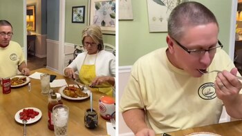 La reacción de la pareja