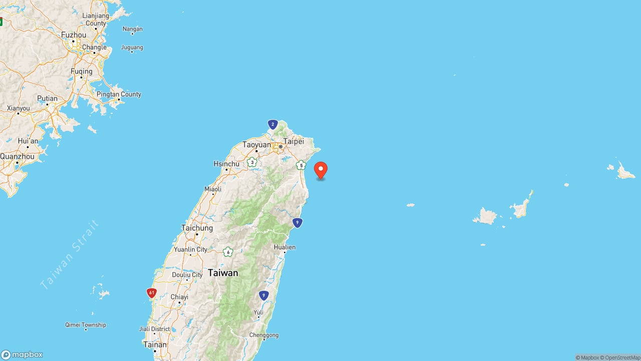 El sismo sacudió la costa noreste de Taiwán (X)
