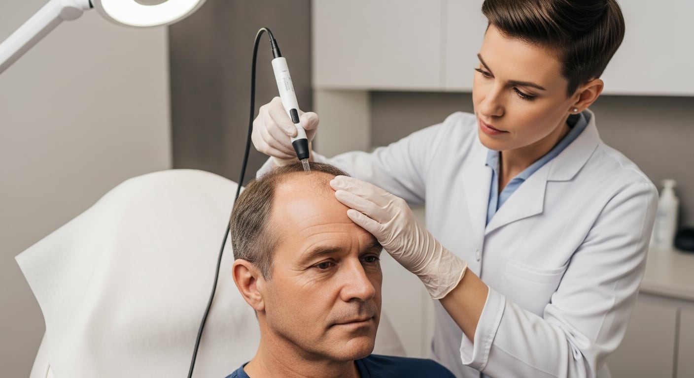 El procedimiento médico consiste en centrifugar la sangre del paciente para concentrar plaquetas e inyectarlas en las zonas afectadas del cuero cabelludo (Imagen Ilustrativa Infobae)