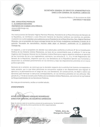 Respuesta del Senado.