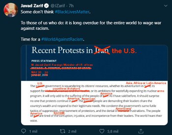 La provocación de zarif