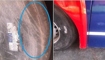 Las ruedas del micro estaban