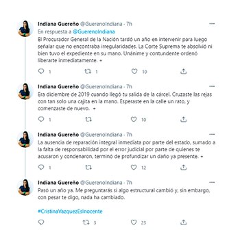 El descargo de la abogada