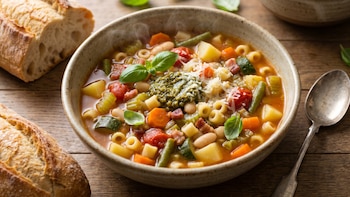 Receta de sopa minestrone, rápida y fácil
