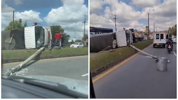 Accidente en la autopista Medellín-Bogotá: