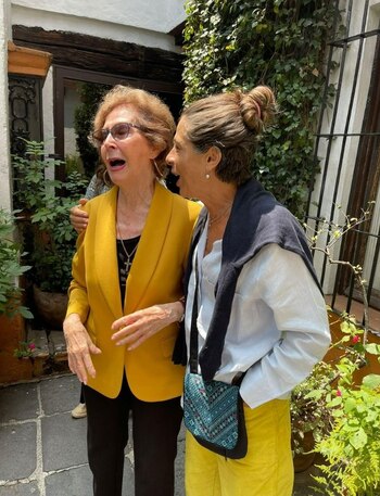 La actriz celebró junto a