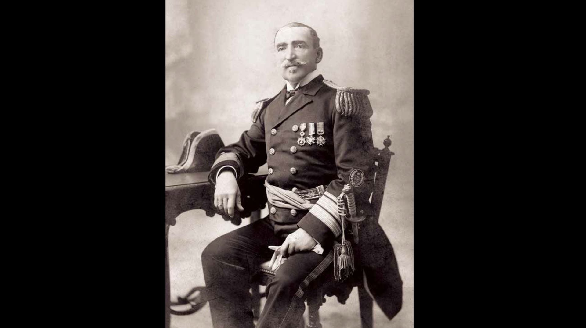 Figura de la Marina peruana, Melitón Carvajal nació el 10 de marzo de 1847 y participó en la defensa del país durante la Guerra del Pacífico, especialmente en el monitor Huáscar. (BNP)