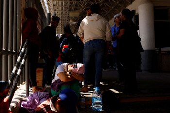 Imagen de archivo. Migrantes que