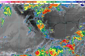 Imagen satelital de clima en