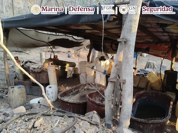 Narcolaboratorio de El Jardinero localizado en Nayarit, Sinaloa y Jalisco