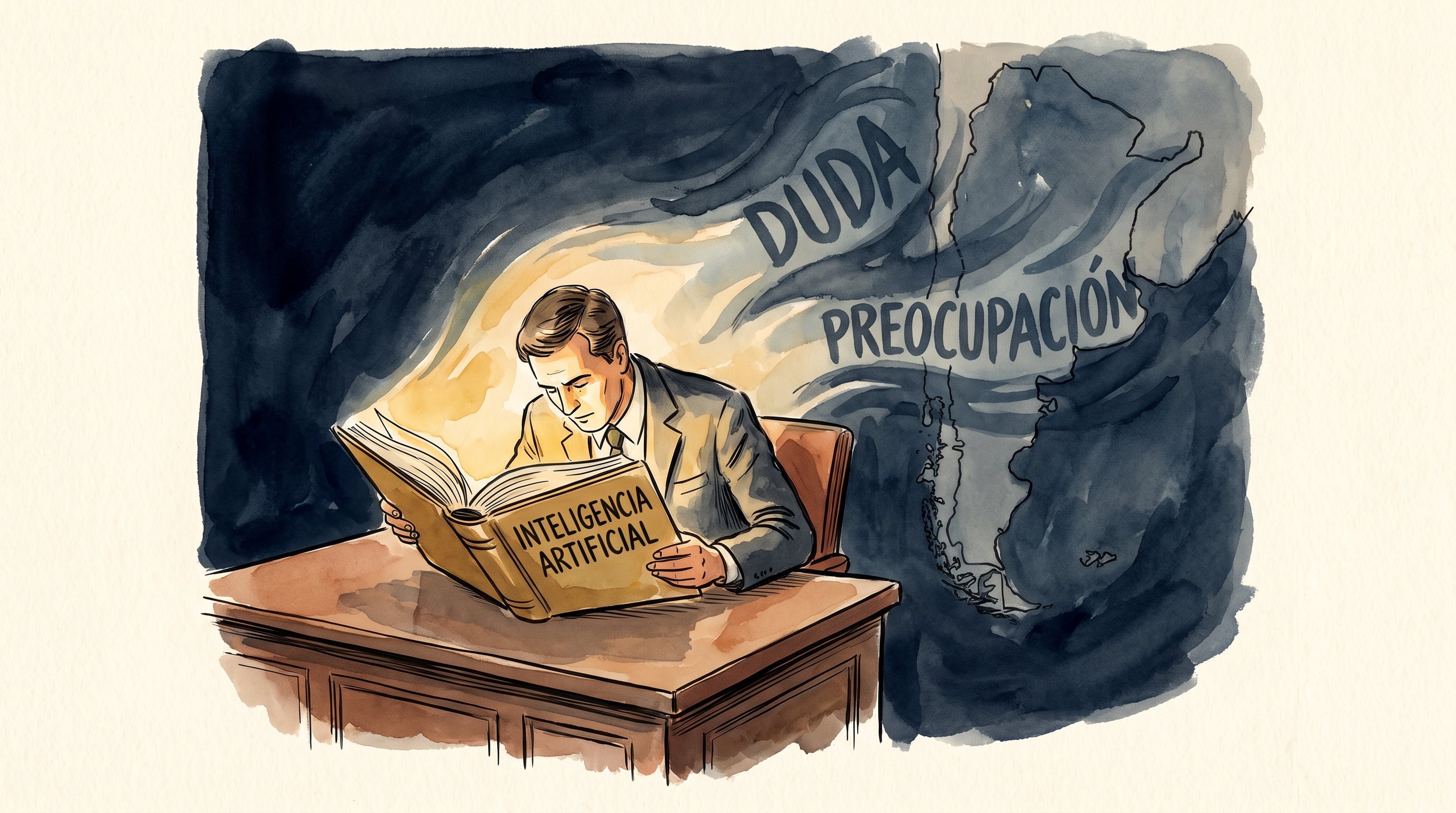 La duda sobre el impacto de la inteligencia artificial en Argentina supera al promedio en empleo y desigualdad, con un 33% y un 46% de respuestas indefinidas. (Imagen Ilustrativa Infobae)
