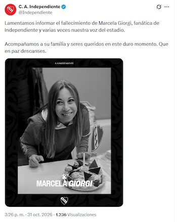 El recuerdo de Independiente, el club de sus amores