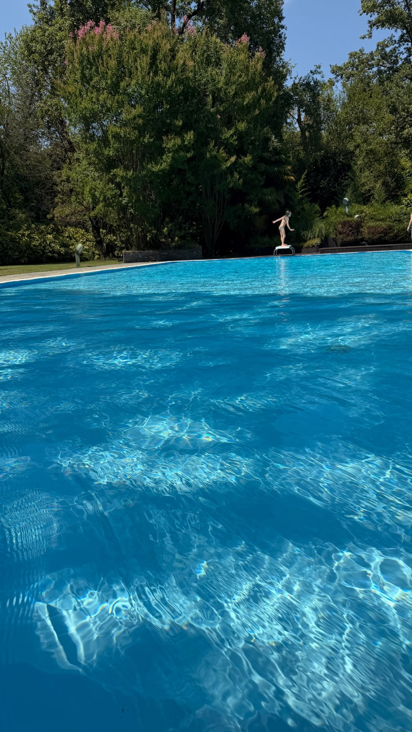 Debido a las altas temperaturas, la familia pasó el día en la pileta