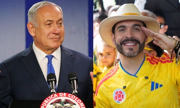 El primer ministro Benjamín Netanyahu aseguró que los "amigos de Israel siguen ganando", tras confirmarse la victoria de Abelardo de la Espriella en las elecciones de Colombia - crédito Reuters y Jair Coll/Reuters