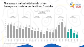 Un análisis del Centro de Pensamiento de Vida reportó que el número de ocupados llegó a 24.352.000 personas en marzo de 2026 - crédito @CentroVidaEcon/X