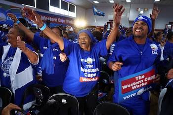 Un acto del partido opositor DA en Western Cape, REUTERS/Esa Alexander
