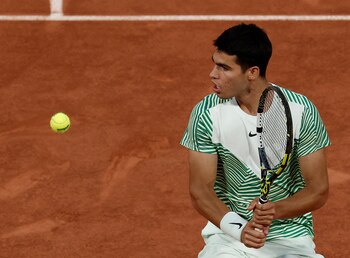 Alcaraz en cuartos de final de Roland Garros (REUTERS/Benoit Tessier)