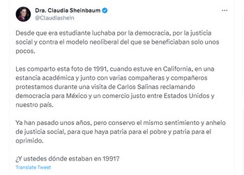 Claudia Sheinbaum recordó sus momentos