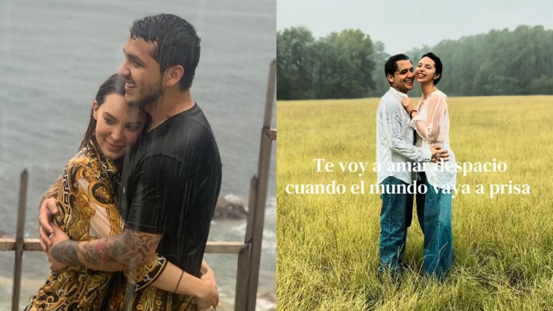 El estreno de “Un vals” este jueves colocó a Christian Nodal en el centro de la conversación, luego de que internautas señalaran similitudes entre su promocional con Ángela Aguilar y una imagen previa junto a Belinda, provocando reacciones divididas. (Instagram/Captura de pantalla)