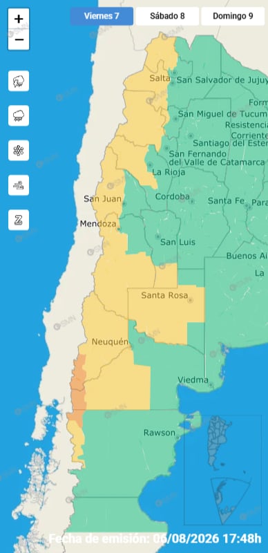 La provincia continuó bajo alerta meteorológica mientras persistían los efectos del temporal