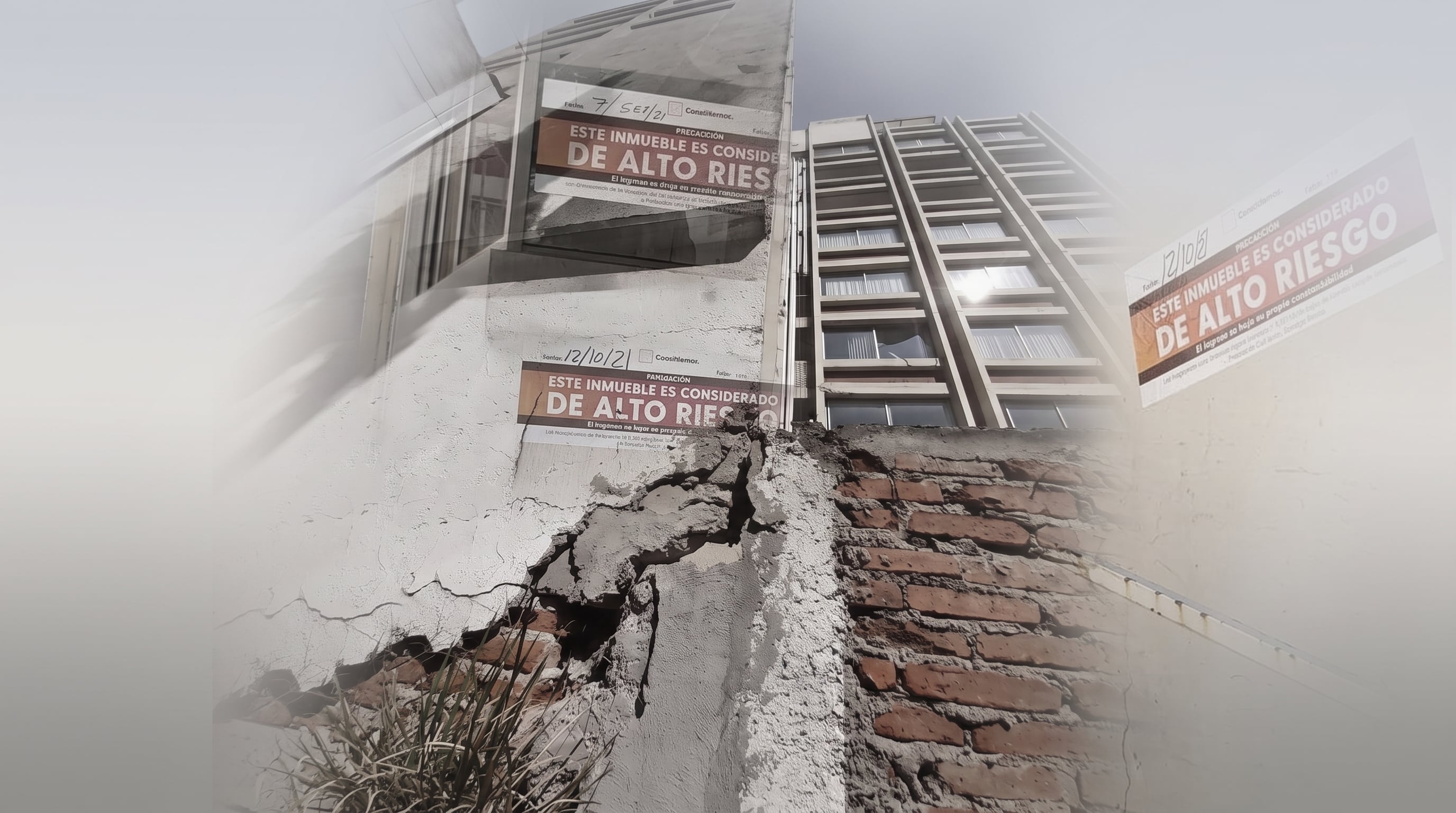 Edificio en riesgo de colapso tras sismo de 19-S (Imagen Ilustrativa Infobae)