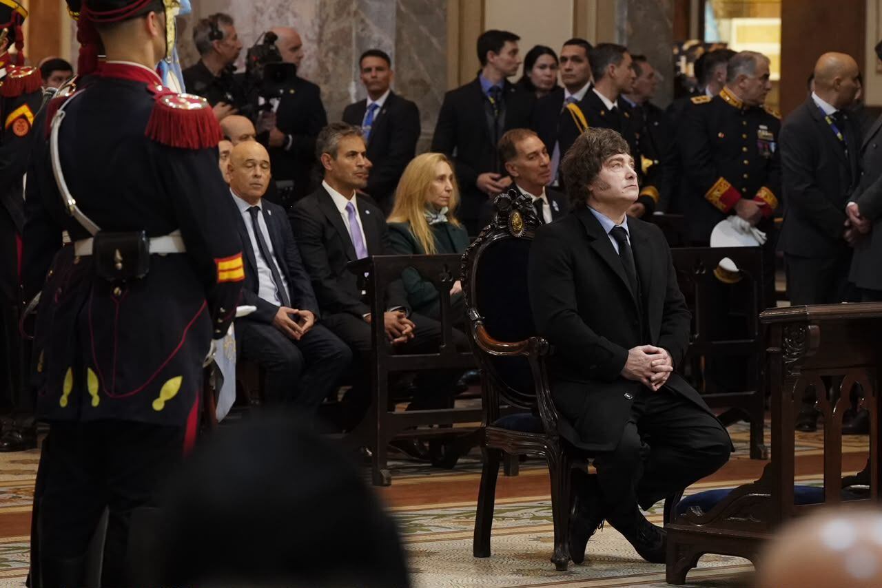 El presidente Javier Milei en el Tedeum