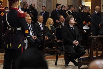 El presidente Javier Milei participó del Tedeum por el Día de la Independencia, celebrado en la Catedral Metropolitana de Buenos Aires.