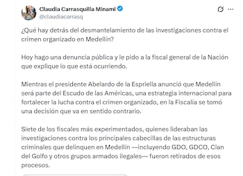 Claudia Carrasquilla en X