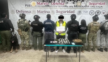 “El Cabra” fue detenido en Tabasco y es señalado como líder de la Mara 18. En El Salvador era buscado por su presunta responsabilidad en 15 homicidios. (Crédito: X | @SSPCMexico)