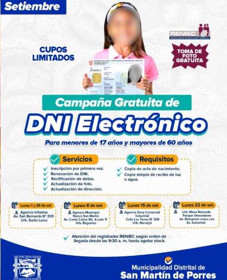 Los interesados deben acudir desde muy temprano porque los cupos son limitados - Créditos: Municipalidad de San Martín de Porres.