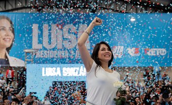 La candidata presidencial Luisa González