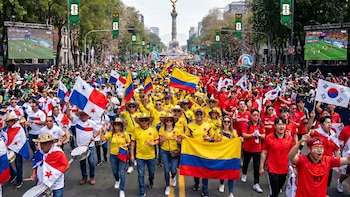 Comunidades extranjeras en México: aficionados de Colombia, Panamá y Corea disfrutan del Mundial 2026 en la CDMX