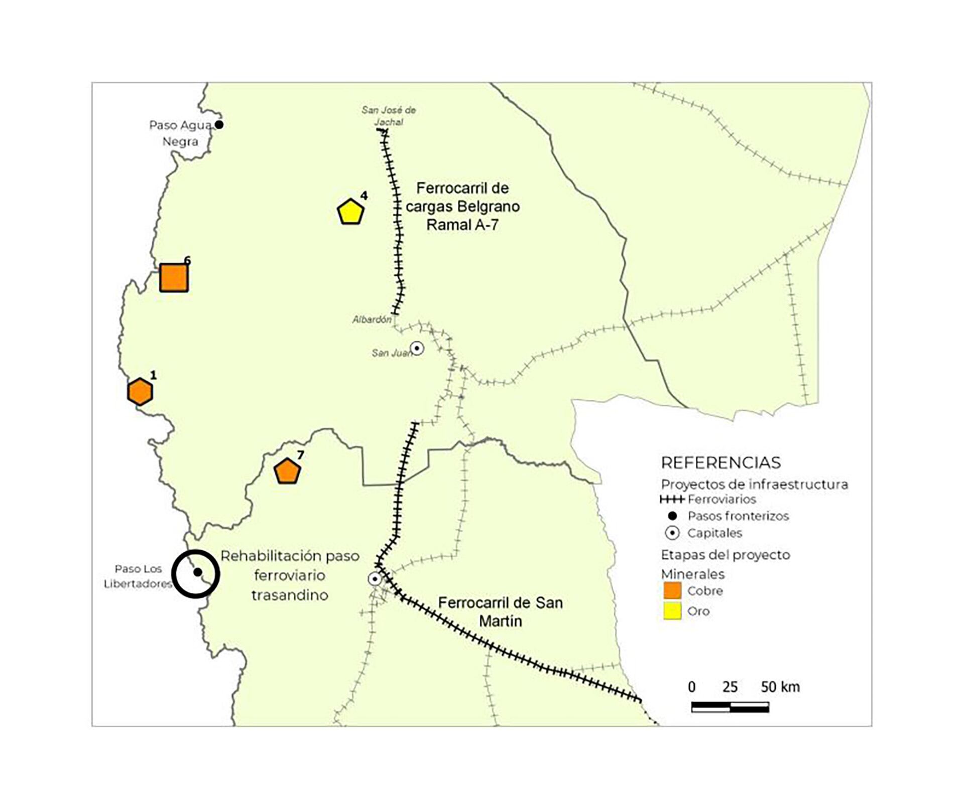 Gráfico del estudio de la Secretaría de Minería sobre