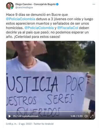 A través de su cuenta