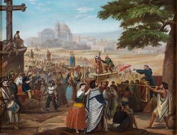 Representación de los festejos de