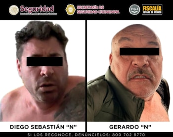 Diego Sebastián “N” identificado como “socio” de J.S.M.O., y probable autor del homicidio múltiple; previamente, fue detenido Gerardo “N”, también investigado por su probable intervención en los mismos hechos Foto: Fiscalía Edomex