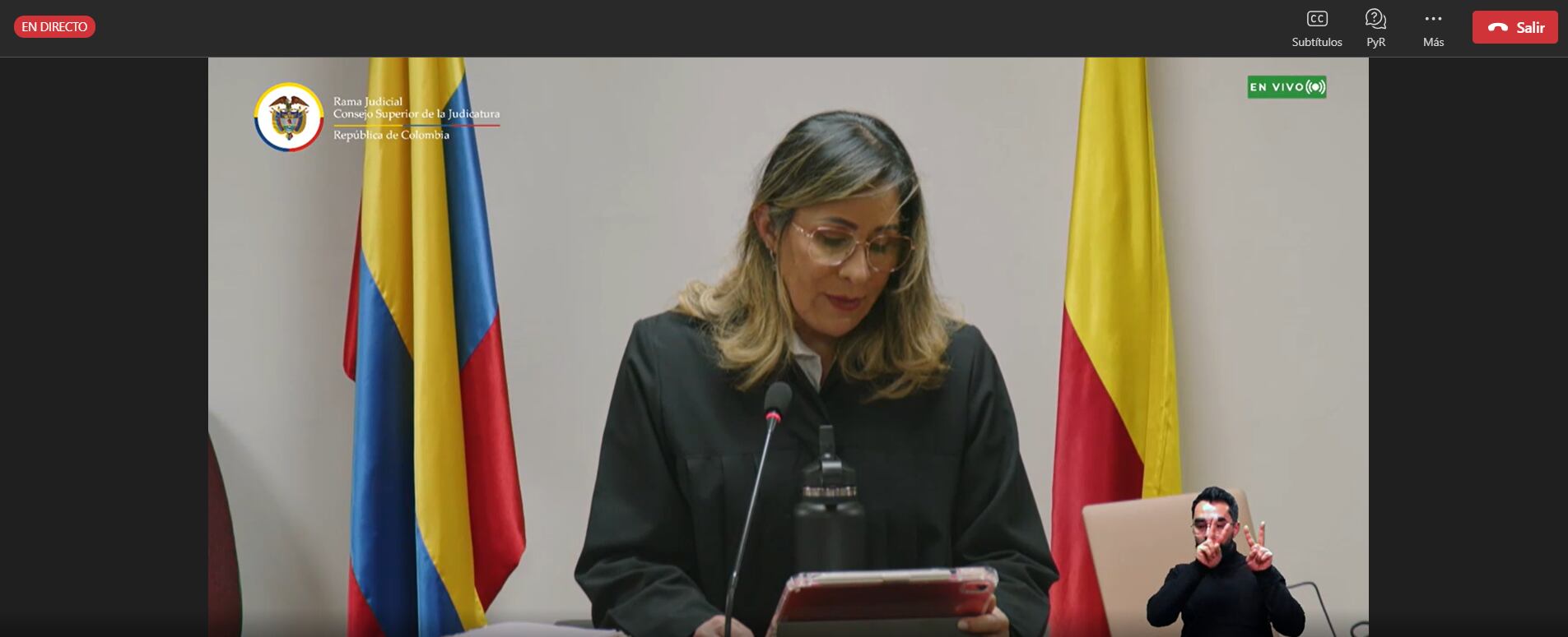 Lectura del sentido del fallo en el juicio contra el expresidente Álvaro Uribe - crédito juicio Álvaro Uribe