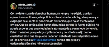 Isabel Zuleta afirmó que siempre