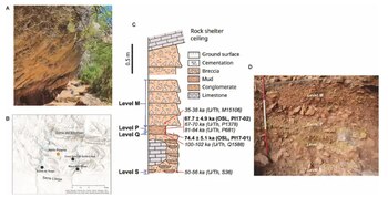 A) Vista general del abrigo