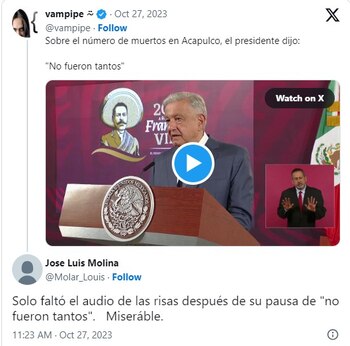 Usuarios llaman miserable a AMLO